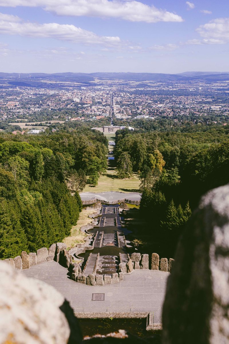 Blick vom Bergpark über die Stadt Kassel